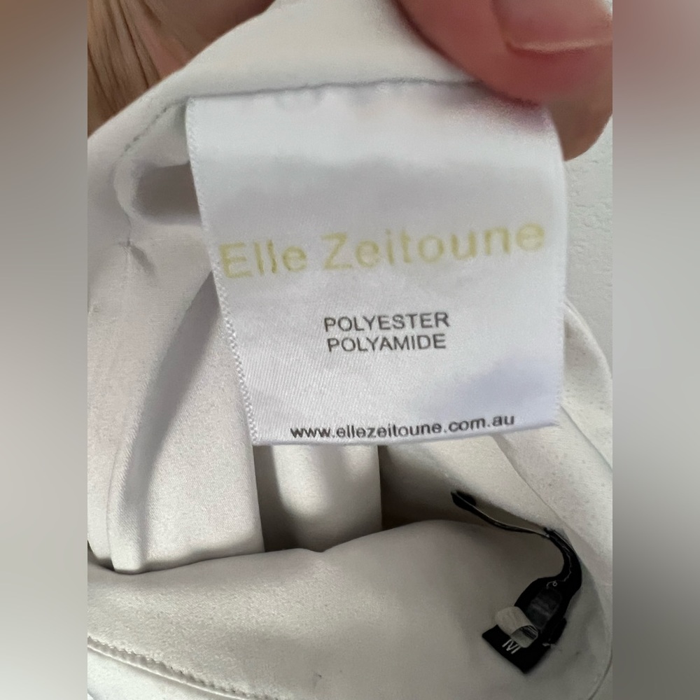 Elle Zeitoune Alexa Silver Cocktail Dress Size M - Picture 5 of 11